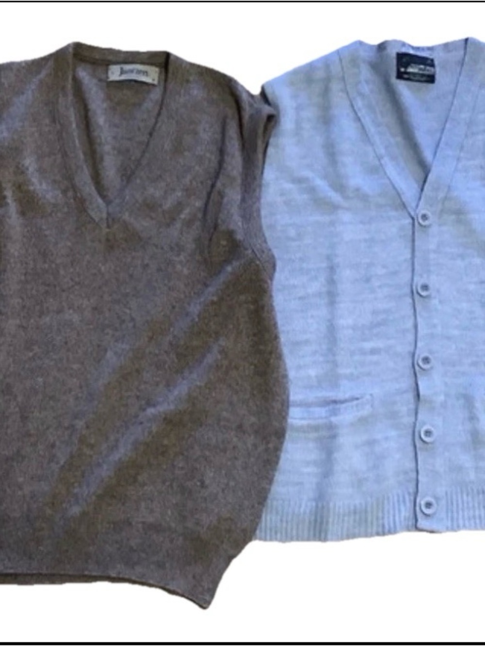 Lot 2 Vintage Sweater Vest Sears button up & Jantzen pullover Grandpa core